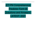  ATI PN Comprehensive Predictor Form B| Questions and Answers | LATEST, 2021