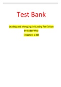 Test Bank for Leading and Managing in Nursing 7th Edition by Yoder Wise Complete Version [Chapters 1 - 31]