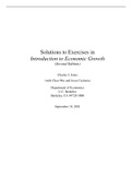 Introduction to Economic Growth, Jones - Downloadable Solutions Manual (Revised)