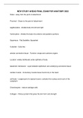 NEW STUDY AHEAD FINAL EXAM FOR ANATOMY 2022