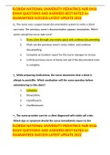 FLORIDA NATIONAL UNIVERSITY PEDIATRICS NUR 0416 EXAM QUESTIONS AND ANSWERS BEST RATED A&plus; GUARANTEED SUCCESS LATEST UPDATE 2022