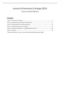 Complete summary of Governance & Strategy lectures