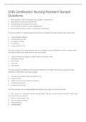 CNA Certification Nursing Assistant Sample Questions &vert; 2022 LATEST UPDATE 