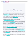 Exam ATI Pharmacology Proctored Exam 2022