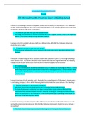 ATI Mental Health Practice Exam 2022 Updated
