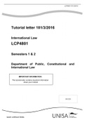 International Law LCP4801 Semesters 1 & 2 Department of Public, Constitutional and International Law