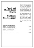 Payroll and Monthly SARS-ICB Mock Exams and Solutions