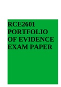 RCE2601 PORTFOLIO OF EVIDENCE EXAM PAPER
