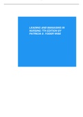 Test Bank for Leading and Managing in Nursing 7th Edition by Yoder Wise &lpar;chapters 1-30&rpar; complete