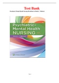 Test Bank for Psychiatric-Mental Health Nursing 8th edition by Sheila L&period; Videbeck