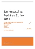 Alles-in-1-Samenvatting Recht en Ethiek - (Boek + Hoorcolleges + reader + kennisclips) | Creative business Saxion