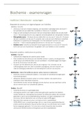 Examenvragen biochemie Van Lint - 1e bachelor tandheelkunde