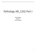 Summary Pathology AB_1202 for Exam 1