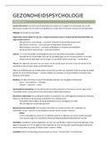 Samenvatting Gezondheidspsychologie&comma; ISBN&colon; 9789043034579  Gezondheidspsychologie