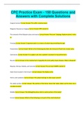 CPC Practice Exam - 150 Questions and Answers with Complete Solutions