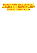 NUR6521 FINAL EXAM Q& AS ALL ANSWERS 100&percnt; CORRECT LATEST UPDATE&Tab;DOWNLOAD A&plus;