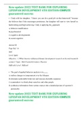 New update 2022 TEST BANK FOR EXPLORING LIFESPAN DEVELOPMENT 4TH EDITION COMPLETE guaranteed success 