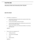 Organization Theory and Design&comma; Daft - Exam Preparation Test Bank &lpar;Downloadable Doc&rpar;