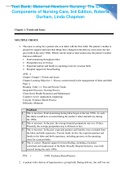 Test Bank&colon; Maternal-Newborn Nursing&colon; The Critical Components of Nursing Care&comma; 3rd Edition&comma; Roberta Durham&comma; Linda Chapman