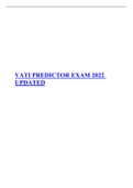 Exam (elaborations) VATI PREDICTOR  2022 UPDATED 