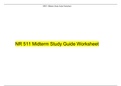 NR511 Complete midterm study guide worksheet, NR 511: Differential Diagnosis and Primary Care Practicum, Chamberlain.