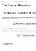 Russia 1905-41 GCSE/IGCSE Summary Notes