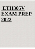 ETH305V EXAM PREP 2022