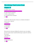 Microbiology Final Lecture Exam &lpar;Chapter 19&rpar; Updated&sol; All Answers Correct