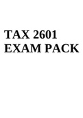 TAX2601 Principles Of Taxation EXAM PACK