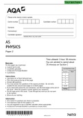 AQA AS PHYSICS Paper 2 QP2021