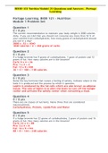 BIOD 121 Essentials in nutrition M1 to M5 &sol;BIOD 121 Nutrition Exam 1&comma; 2&comma; 3&comma; 4&comma; 5&comma; 6 - Portage Learning