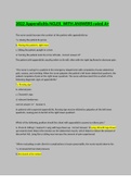 2022 Appendicitis NCLEX  WITH ANSWERS rated A&plus;