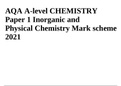 AQA A-level CHEMISTRY Paper 1 2021 MS