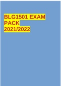 BLG1501 EXAM PACK 2021/2022