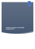 System analysis and design assignment 1