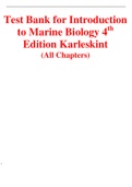 Test Bank for Introduction to Marine Biology 4th Edition Karleskint