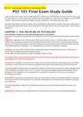 PSY 101 / psychology Final Exam study guide offical Updated