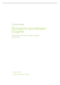 Samenvatting PB0612 Biologische grondslagen: cognitie
