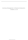 Summary Management: A Practical Introduction - Chapters 11-16