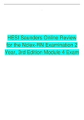 Nursing 428 Module 8 Exam HESI Saunders NCLEX Review Questions and Answers 2022 