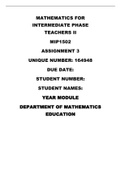 MIP1502 Assignment 3 2022 Answers 