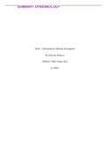 Summary epidemiology paper&period;docx PBHE427 Week 7&colon; Salmonellosis Outbreak Investigation PBHE427 D001 Abstract 