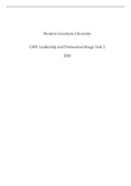 WGU C493: Leadership and Professional Image Task 2 Portfolio 2020