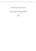WGU C493&colon; Applied Leadership Portfolio 2021