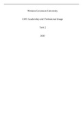 WGU C493: Leadership and Professional Image Task 2 2020