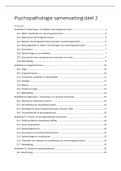Psychopathologie deel 1 & 2 samenvatting en  begrippenlijsten bundel
