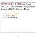 NLN PAX RN & PN Exam Guide   2021/2022 and Practice Test Questions for the NLN Pre Entrance Exam 