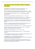 PCT Davita Exam Questions With Complete Solutions