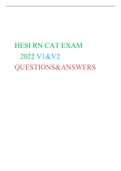 HESI RN CAT EXAM 2022 V1&V2 QUESTIONS&ANSWERS