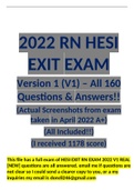 HESI EXIT RN V1 EXAM 2022/2023 [ NEW FULL 160 QUESTIONS AND ANSWERS.]